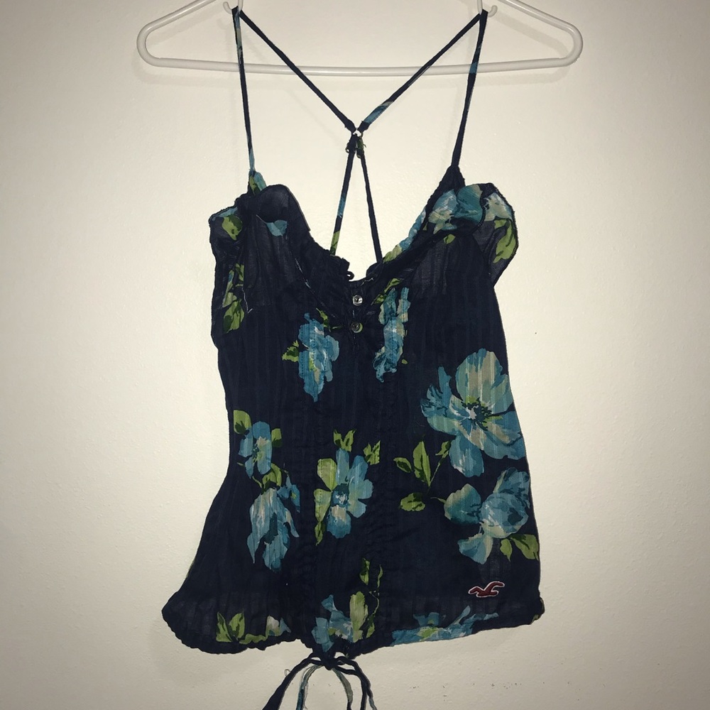 Hollister flower print tank top